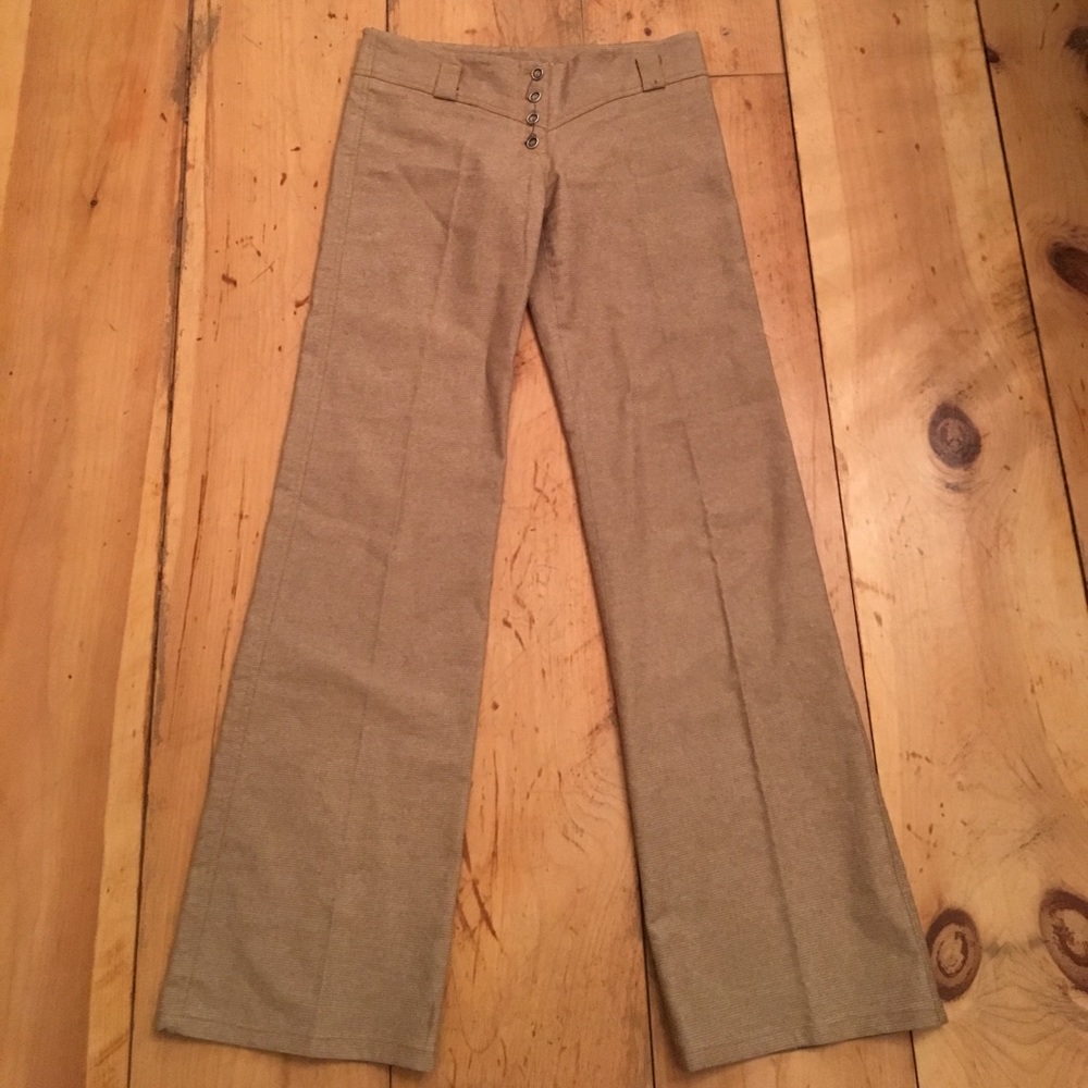 Samantha Treacy Camel Melange Wool Trousers
